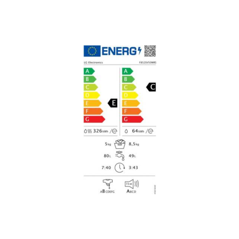 Lave Linge LG F852SV50WRS