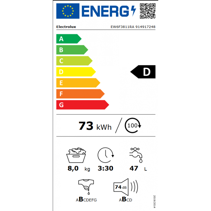 Lave Linge ELECTROLUX EW6F3811RA