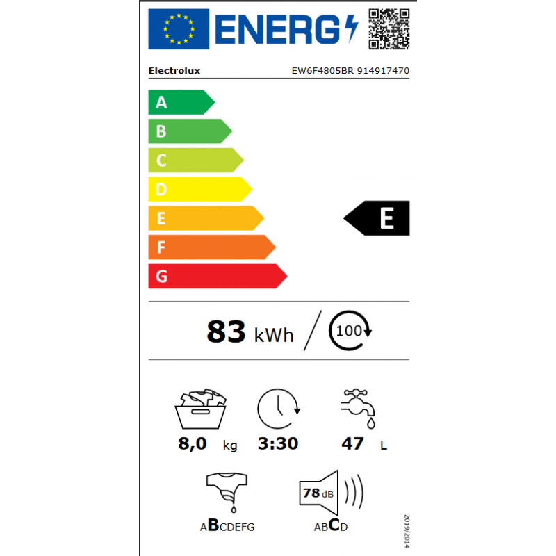 Lave Linge ELECTROLUX EW6F4805BR