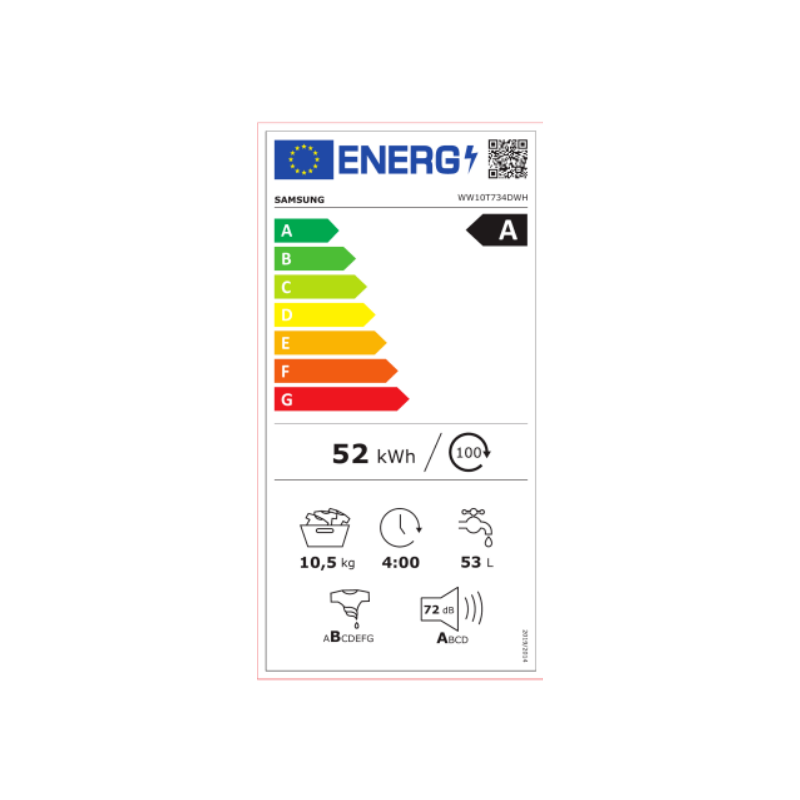 Lave Linge SAMSUNG WW10T734DWH/S3