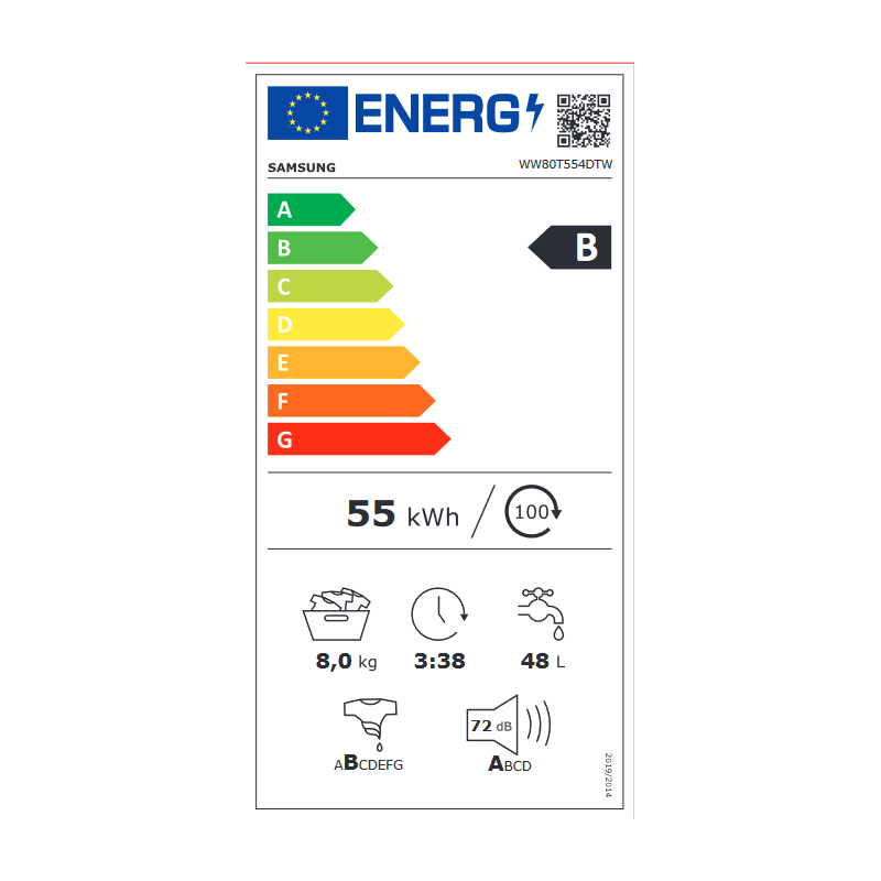 SAMSUNG WW80T554DTW/S3 pas Cher-Achat/Vente en Promo