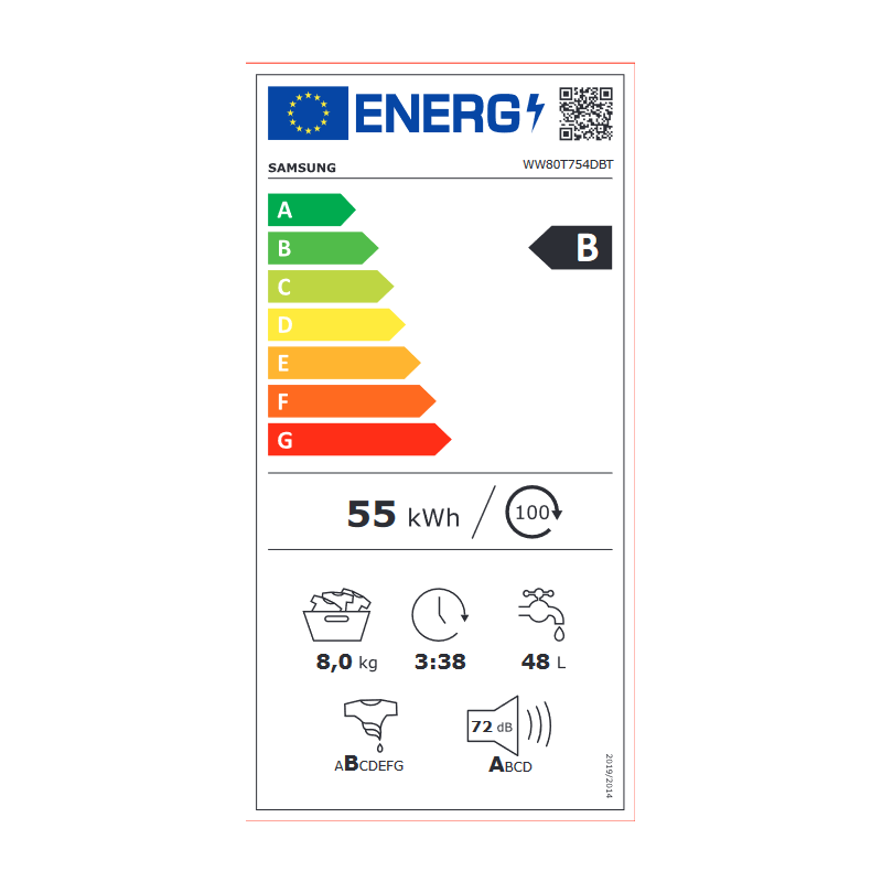 Lave Linge SAMSUNG WW80T754DBT/S3