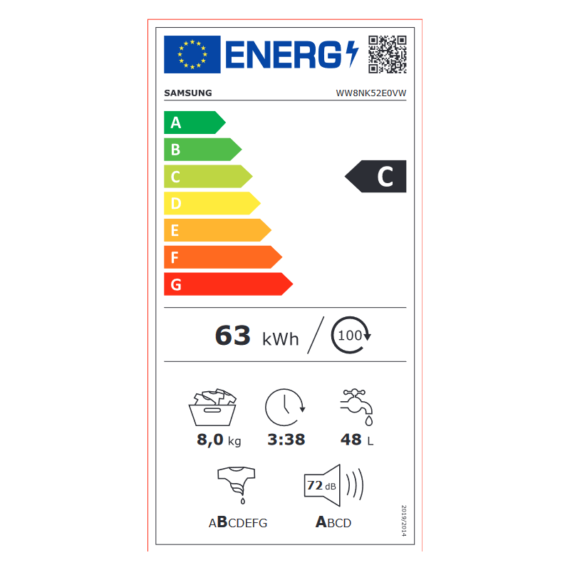 Lave Linge SAMSUNG WW8NK52E0VW/EF