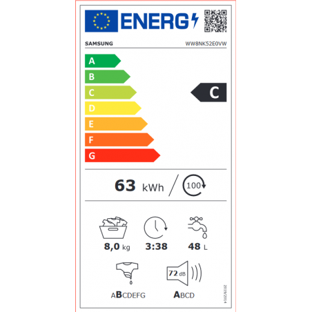 Lave Linge SAMSUNG WW8NK52E0VW/EF
