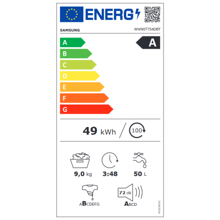 Lave Linge SAMSUNG WW90T754DBT/S3