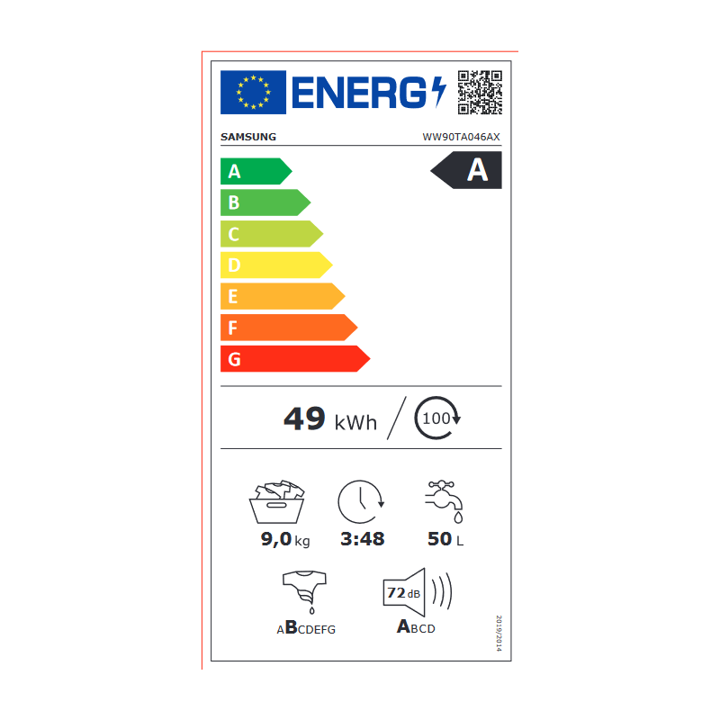 Lave Linge SAMSUNG WW90TA046AX/EF