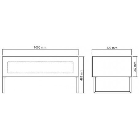 Meuble TV NORSTONE NORKHA100BGRP