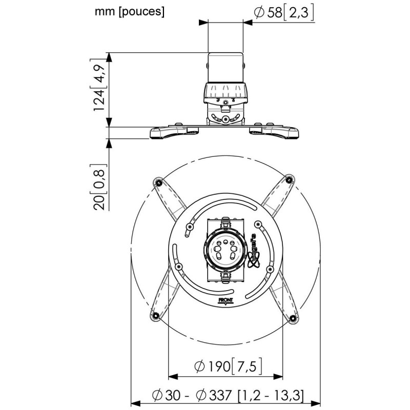 Supports vidéoprojecteurs VOGEL'S PPC 1500 GRIS