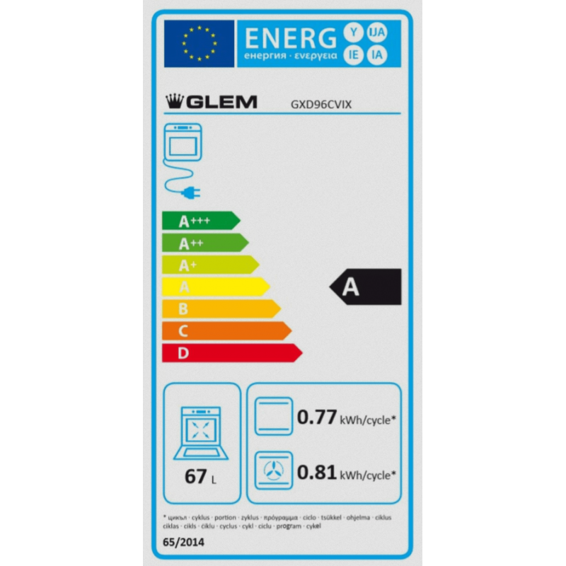 Cuisinière GLEM GXD96CVIX