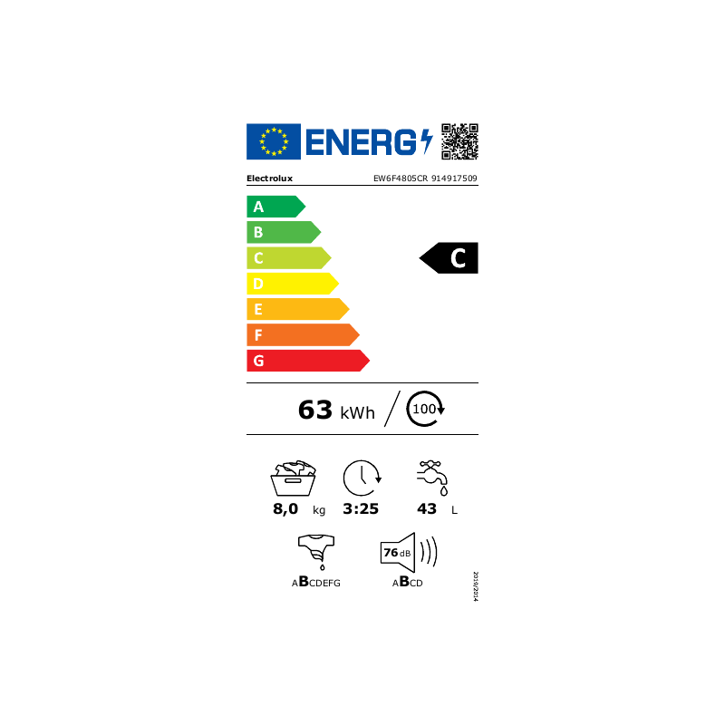 Lave Linge ELECTROLUX EW6F4805CR