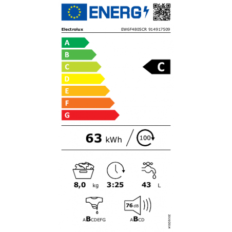 Lave Linge ELECTROLUX EW6F4805CR