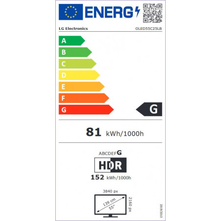 Télévision LG OLED55C25LB