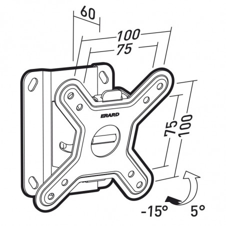 Supports TV ERARD ITB CLIFF 100T