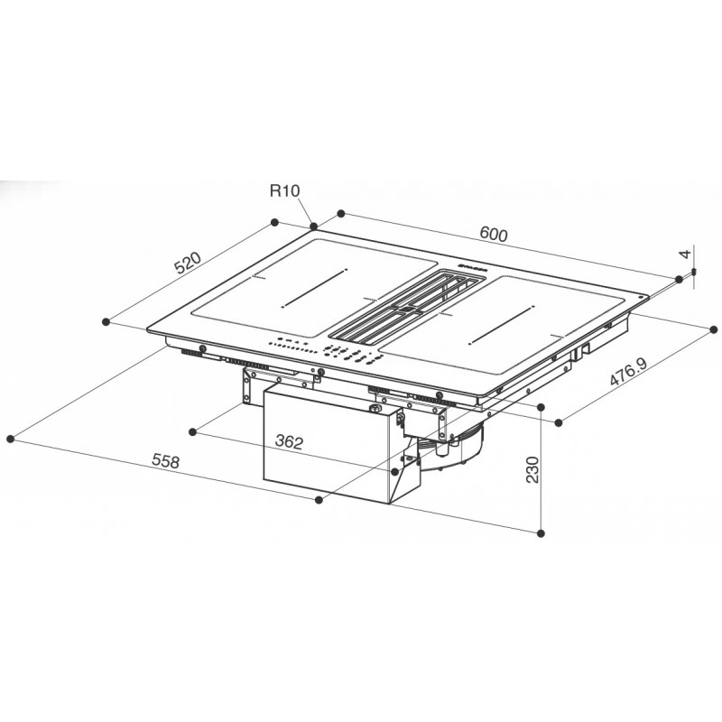 Plaque de cuisson ROBLIN GALILEO SMART 600N-FABER