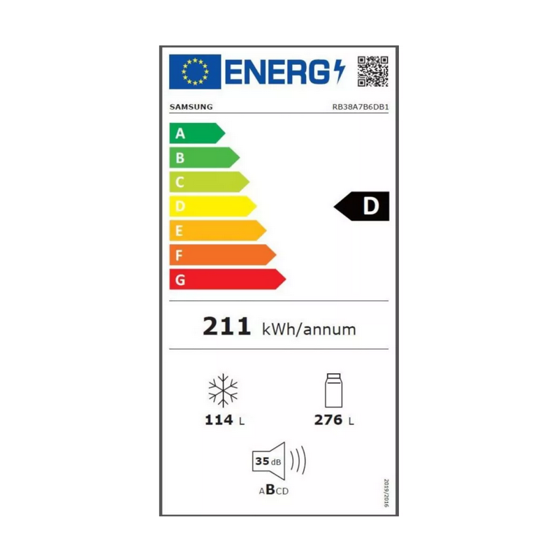 Réfrigérateur congélateur SAMSUNG RB38A7B6DB1/EF