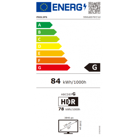 Télévision PHILIPS 55OLED707/12