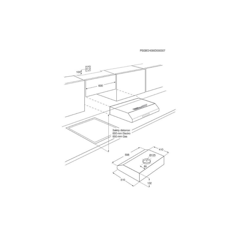 Hotte ELECTROLUX EFU216S