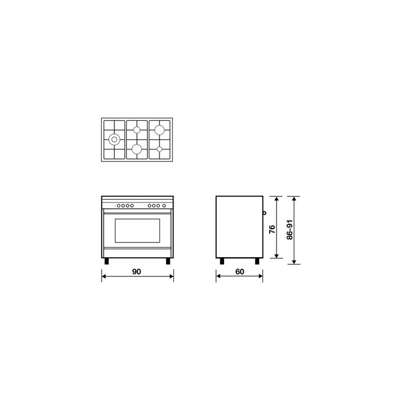 Cuisinière GLEM GX960CVIX