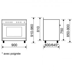 Cuisinière GLEM GE960CVIX2