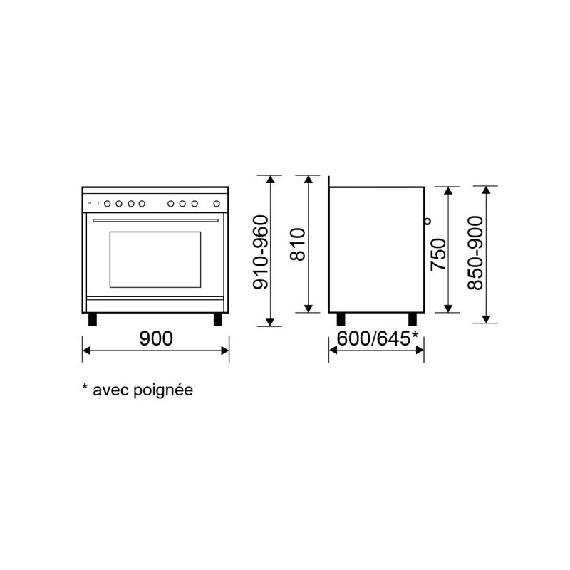 Cuisinière GLEM GE960CVIX2