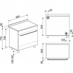 Cuisinière SMEG CG90X2