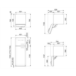 Réfrigérateur congélateur SMEG FAB30LCR5