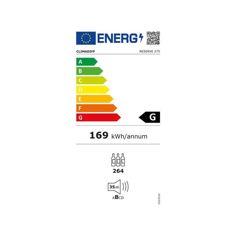 Cave à vin CLIMADIFF RESERVE275