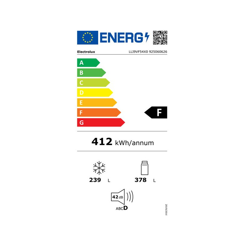 Réfrigérateur congélateur ELECTROLUX LLI9VF54X0