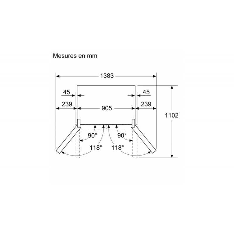 Réfrigérateur congélateur BOSCH KFN96APEA