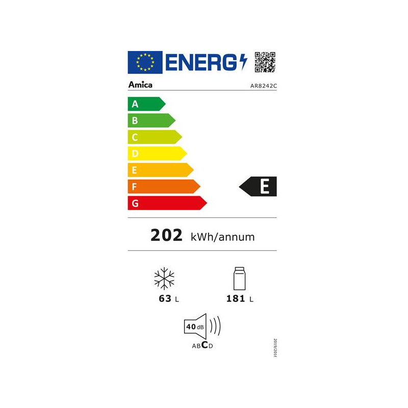 Réfrigérateur congélateur AMICA AR8242C