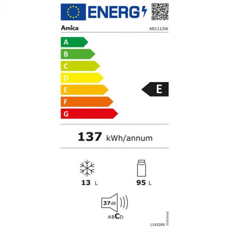 Réfrigérateur Une Porte AMICA AR1112W