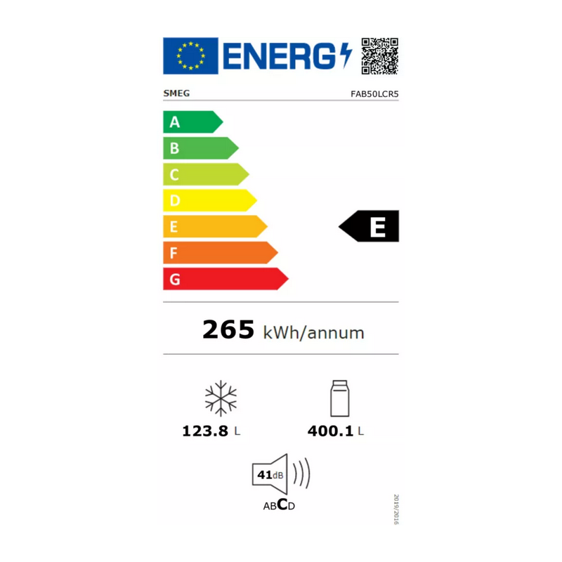 Réfrigérateur congélateur SMEG FAB50LCR5