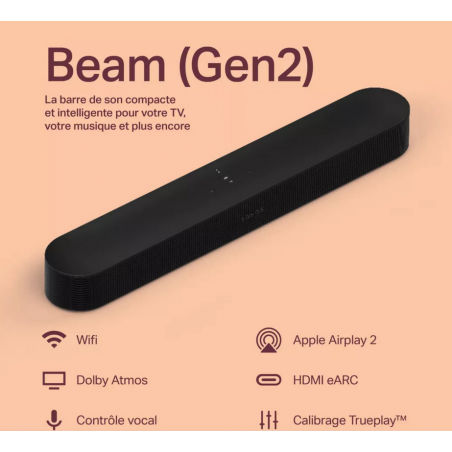 Barre de son SONOS BEAM 2 NOIR