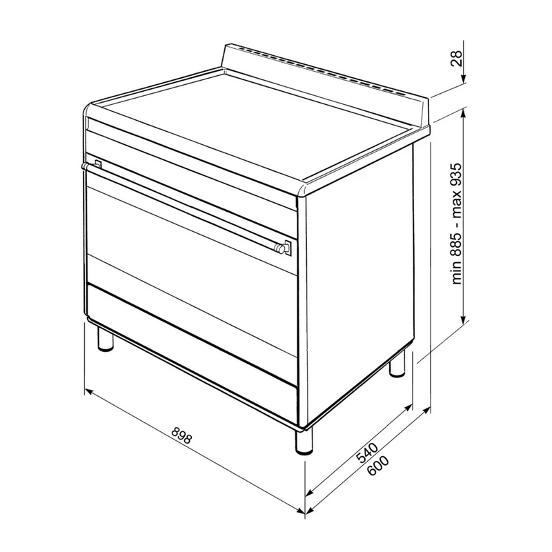 Cuisinière SMEG BG91PX2