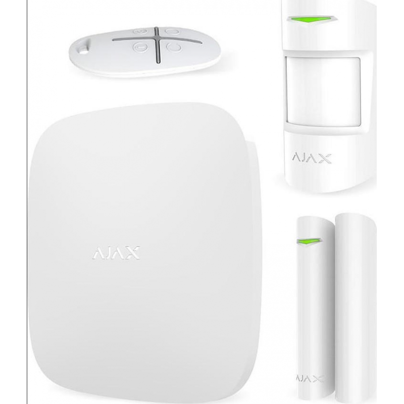 38172.58.WH1 - Kit d'alarme sans fil Ajax GPRS / LAN / 2SIM 2G 
