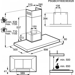 Hotte AEG DBB6960HM