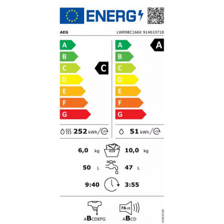 Lave Linge AEG LWR98C166X