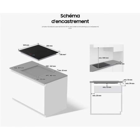 Plaque de cuisson SAMSUNG NZ64B6058GK/U1