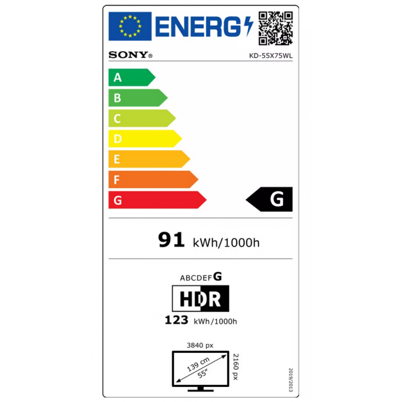 Télévision SONY KD55X75WLAEP