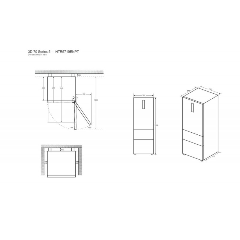 Réfrigérateur congélateur HAIER HTR5719ENPT