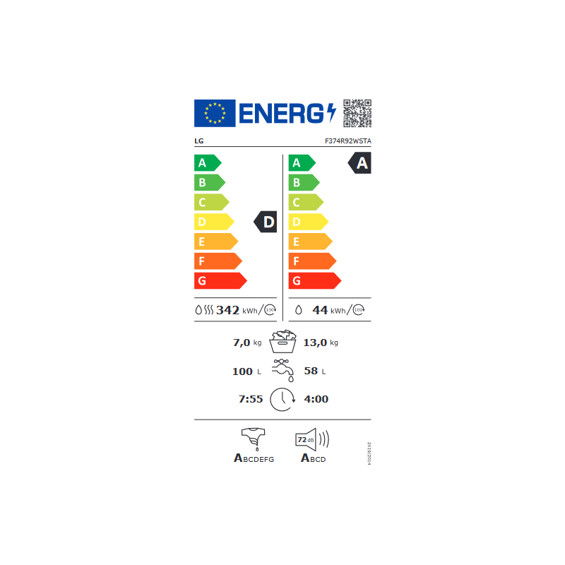 Lave Linge LG F374R92WSTA