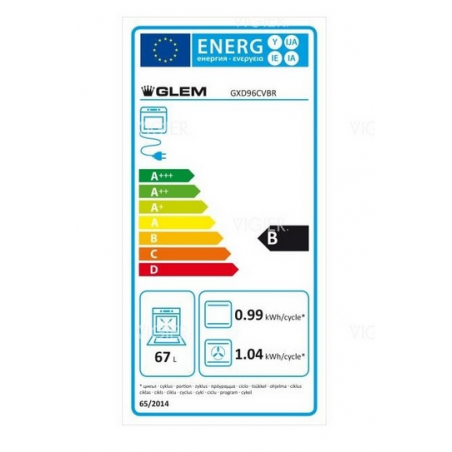 Cuisinière GLEM GXD96CVBR