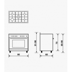 Cuisinière GLEM GE960CVBK2