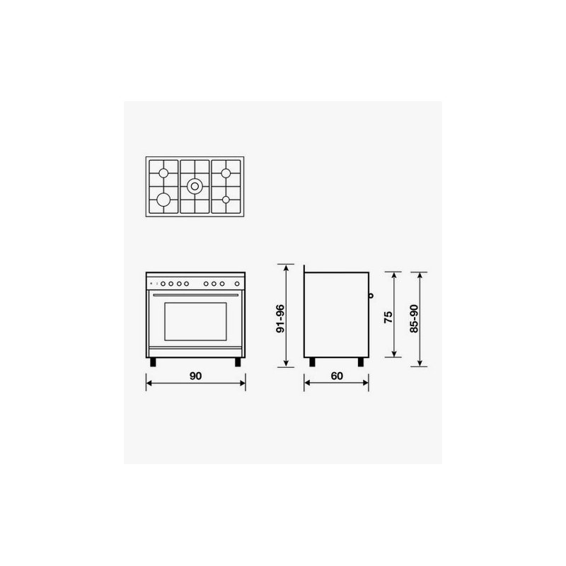 Cuisinière GLEM GE960CVBK2