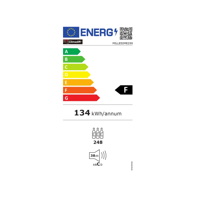 Cave à vin CLIMADIFF MILLESIME250B