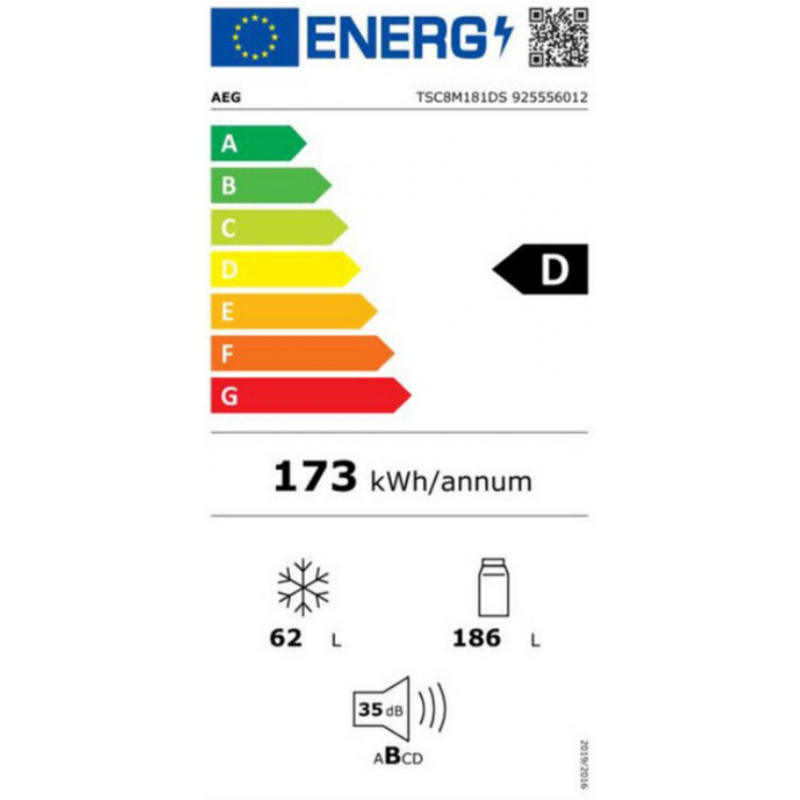 Réfrigérateur congélateur AEG TSC8M181DS