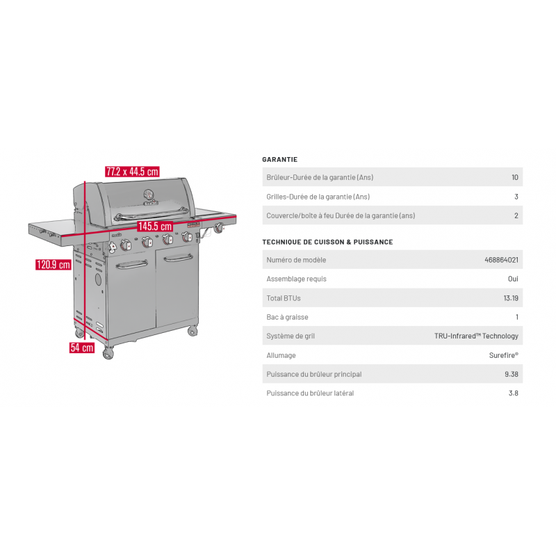 Barbecue CHAR-BROIL PROFESSIONAL CORE B 4