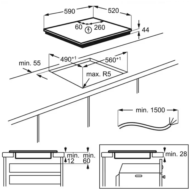 Plaque de cuisson AEG IKE64683FB