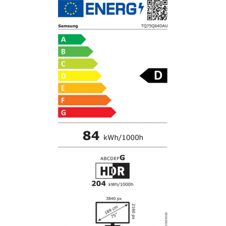 Télévision SAMSUNG TQ75Q64D