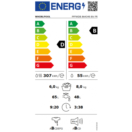 Lave Linge WHIRLPOOL PFFWDB864349BVFR